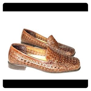 Men’s Apostophe woven leather shoes loafers